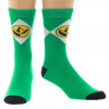 Mighty Morphin Power Rangers GREEN Adult Crew Socks-Cyberteez