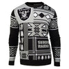 Oakland Raiders NFL Ugly Sweater Patches Crewneck Sweatshirt-Cyberteez