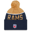 St. Louis Rams NFL New Era On Field Sport Knit 2015-16 Pom Beanie Knit Hat Cap-Cyberteez
