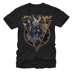 Star Wars Retro Han Solo Han Solo Princess Leia Luke Darth Vader C-3PO T-Shirt-Cyberteez