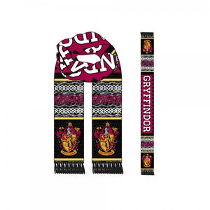 Harry Potter Gryffindor House Logo Adult Jacquard Knit Scarf-Cyberteez