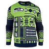 Seattle Seahawks NFL Ugly Sweater Patches Crewneck Sweatshirt-Cyberteez