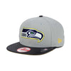 Seattle Seahawks NFL GOLD COLLECTION GRAY New Era 9FIFTY Snapback Hat-Cyberteez