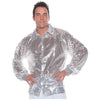 Disco Ball 70's Silver Sequin Men's Adult Longsleeve Costume T-Shirt-Cyberteez