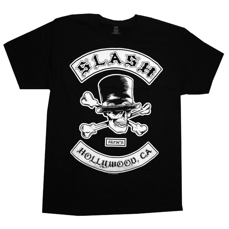 Guns Roses Slash Skull w/ Rockers Hollywood CA T-Shirt Cyberteez