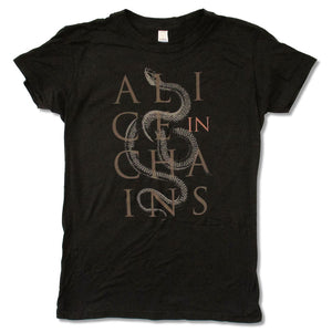Alice In Chains Serpent Stack Snake Women's T-Shirt-Cyberteez
