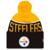 Pittsburgh Steelers NFL New Era On Field Sport Knit 2015-16 Pom Beanie Knit Hat Cap-Cyberteez