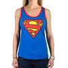 Supergirl Superman Logo Women's Racerback Costume Tank Top-Cyberteez