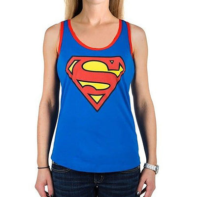 Supergirl Superman Logo Women's Racerback Costume Tank Top