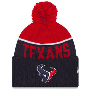 Houston Texans NFL New Era On Field Sport Knit 2015-16 Pom Beanie Knit Hat Cap-Cyberteez