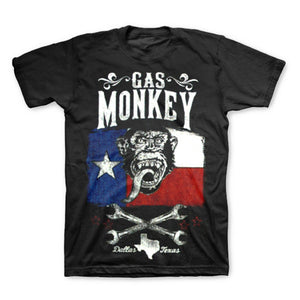 Gas Monkey Garage Texas Flag Lone Star Fast N Loud T-Shirt-Cyberteez