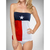 Texas Flag Lone Star State Women's Tube Top Bikini Beach Cover Up-Cyberteez