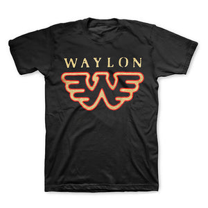 Waylon Jennings Wings W Logo T-Shirt-Cyberteez