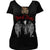 Walking Dead Daryl Dixon Wings Women's Braided V-Neck T-Shirt