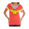 Wonder Woman Logo Women's Deep V-Neck T-Shirt-Cyberteez