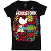 Woodstock Festival Poster Women's Aquarian Expo 3 Days Peace Music T-Shirt-Cyberteez