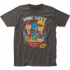 Beavis And Butthead Work Sucks Classic MTV Logo T-Shirt-Cyberteez