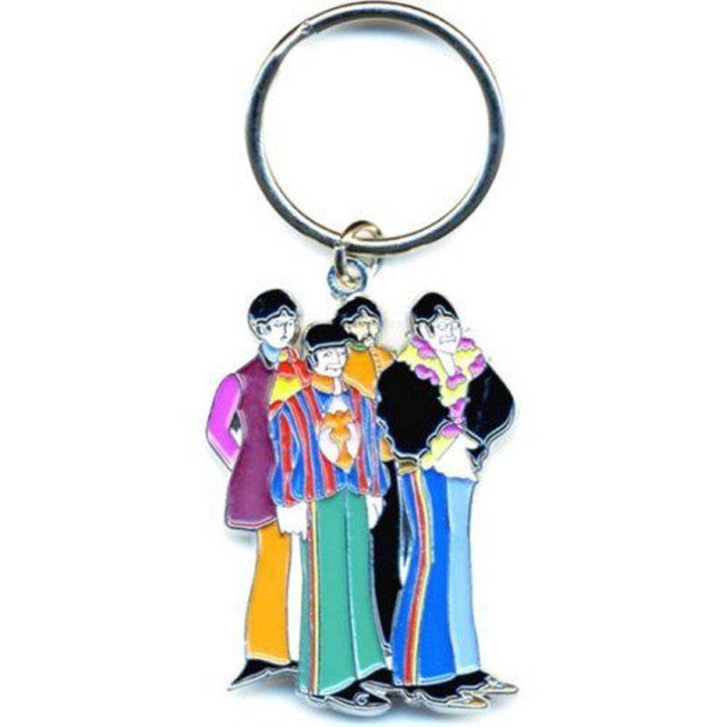 Beatles Yellow Submarine Band Characters Metal Keychain Keyring-Cyberteez