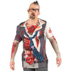 Zombie Allover Print Men's Longsleeve Costume T-Shirt-Cyberteez